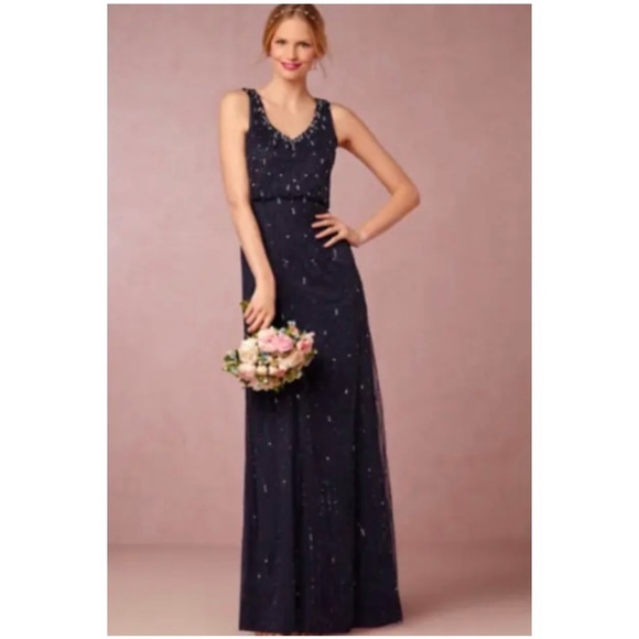 BHLDN Adrianna Papell Midnight Brooklyn Elegant Formal Dress Size 0 - Picture 2 of 13